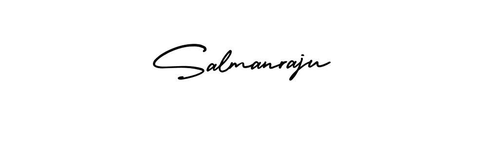 How to make Salmanraju name signature. Use AmerikaSignatureDemo-Regular style for creating short signs online. This is the latest handwritten sign. Salmanraju signature style 3 images and pictures png