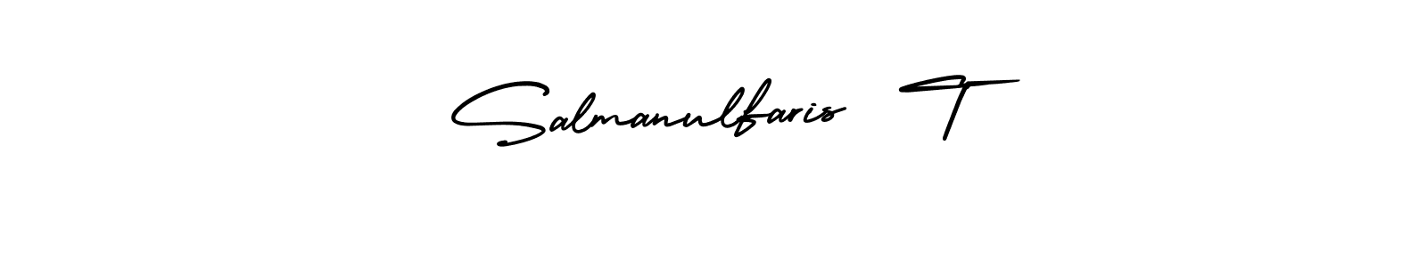 How to make Salmanulfaris  T signature? AmerikaSignatureDemo-Regular is a professional autograph style. Create handwritten signature for Salmanulfaris  T name. Salmanulfaris  T signature style 3 images and pictures png
