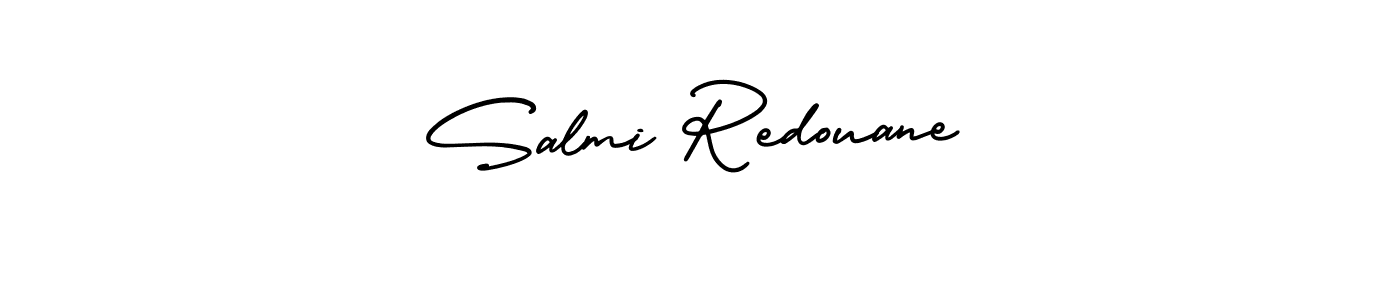 Make a short Salmi Redouane signature style. Manage your documents anywhere anytime using AmerikaSignatureDemo-Regular. Create and add eSignatures, submit forms, share and send files easily. Salmi Redouane signature style 3 images and pictures png