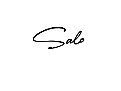 Design your own signature with our free online signature maker. With this signature software, you can create a handwritten (AmerikaSignatureDemo-Regular) signature for name Salo. Salo signature style 3 images and pictures png