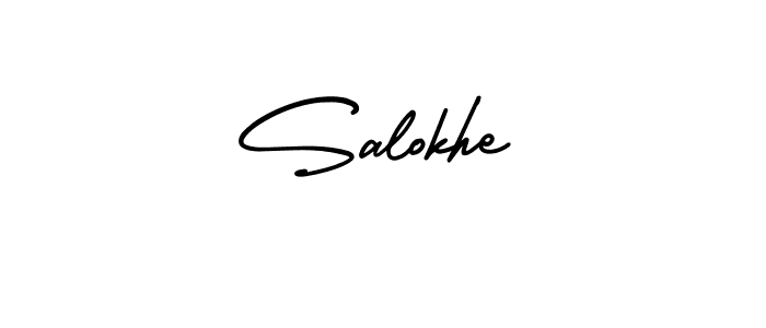 Similarly AmerikaSignatureDemo-Regular is the best handwritten signature design. Signature creator online .You can use it as an online autograph creator for name Salokhe. Salokhe signature style 3 images and pictures png