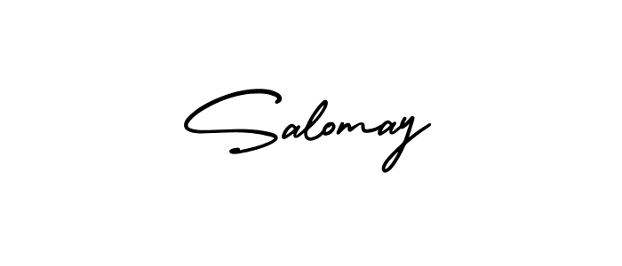 This is the best signature style for the Salomay name. Also you like these signature font (AmerikaSignatureDemo-Regular). Mix name signature. Salomay signature style 3 images and pictures png