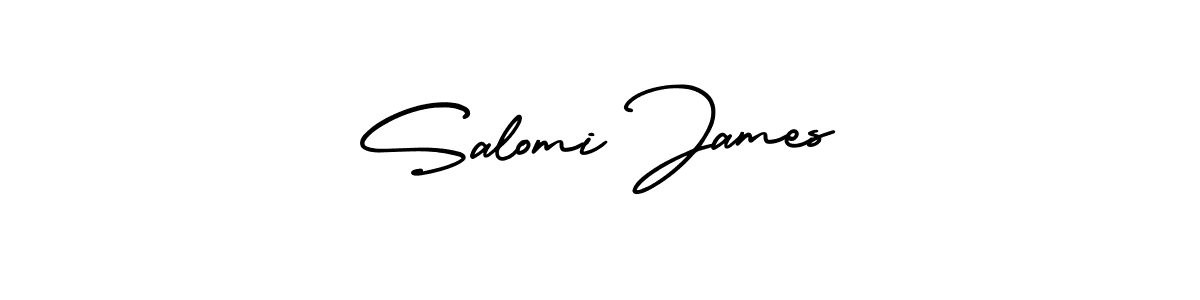 How to make Salomi James signature? AmerikaSignatureDemo-Regular is a professional autograph style. Create handwritten signature for Salomi James name. Salomi James signature style 3 images and pictures png
