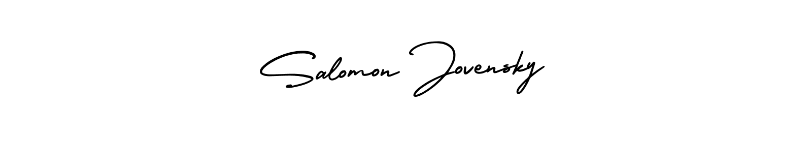 if you are searching for the best signature style for your name Salomon Jovensky. so please give up your signature search. here we have designed multiple signature styles  using AmerikaSignatureDemo-Regular. Salomon Jovensky signature style 3 images and pictures png