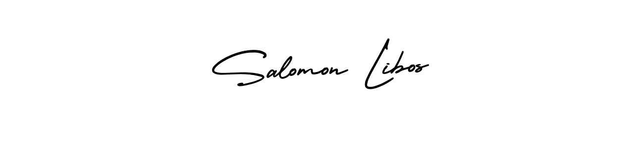 Create a beautiful signature design for name Salomon Libos. With this signature (AmerikaSignatureDemo-Regular) fonts, you can make a handwritten signature for free. Salomon Libos signature style 3 images and pictures png