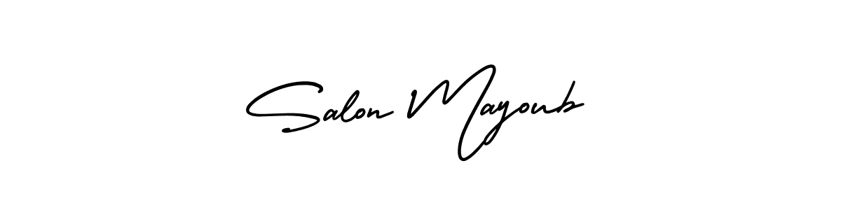 Make a beautiful signature design for name Salon Mayoub. With this signature (AmerikaSignatureDemo-Regular) style, you can create a handwritten signature for free. Salon Mayoub signature style 3 images and pictures png