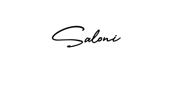 It looks lik you need a new signature style for name Saloni. Design unique handwritten (AmerikaSignatureDemo-Regular) signature with our free signature maker in just a few clicks. Saloni signature style 3 images and pictures png