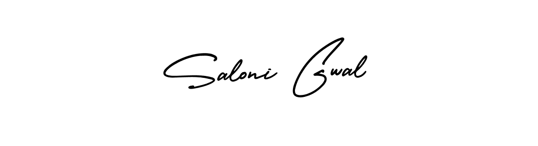 Also we have Saloni Gwal name is the best signature style. Create professional handwritten signature collection using AmerikaSignatureDemo-Regular autograph style. Saloni Gwal signature style 3 images and pictures png