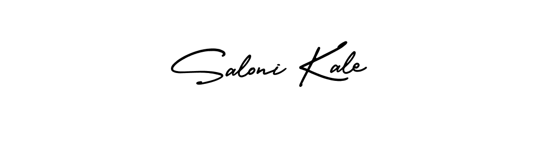 How to make Saloni Kale name signature. Use AmerikaSignatureDemo-Regular style for creating short signs online. This is the latest handwritten sign. Saloni Kale signature style 3 images and pictures png