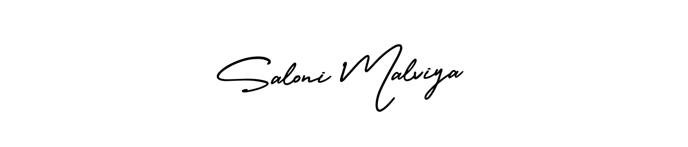 How to Draw Saloni Malviya signature style? AmerikaSignatureDemo-Regular is a latest design signature styles for name Saloni Malviya. Saloni Malviya signature style 3 images and pictures png