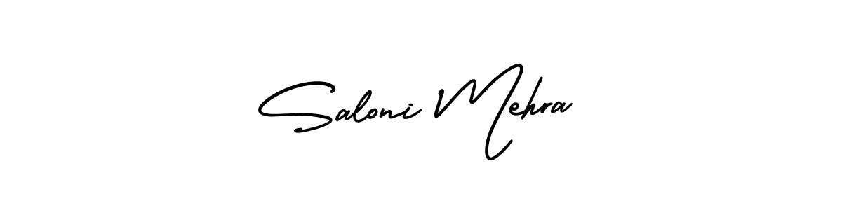 How to make Saloni Mehra name signature. Use AmerikaSignatureDemo-Regular style for creating short signs online. This is the latest handwritten sign. Saloni Mehra signature style 3 images and pictures png