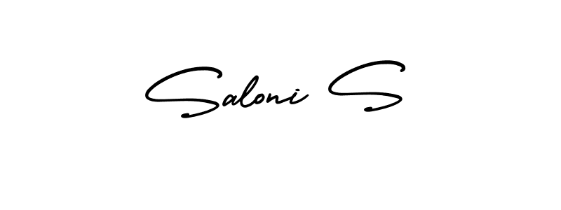 Design your own signature with our free online signature maker. With this signature software, you can create a handwritten (AmerikaSignatureDemo-Regular) signature for name Saloni S. Saloni S signature style 3 images and pictures png