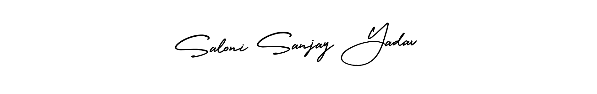 How to Draw Saloni Sanjay Yadav signature style? AmerikaSignatureDemo-Regular is a latest design signature styles for name Saloni Sanjay Yadav. Saloni Sanjay Yadav signature style 3 images and pictures png