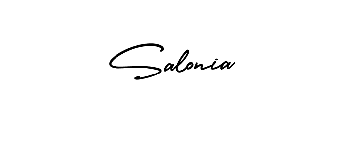 How to Draw Salonia signature style? AmerikaSignatureDemo-Regular is a latest design signature styles for name Salonia. Salonia signature style 3 images and pictures png
