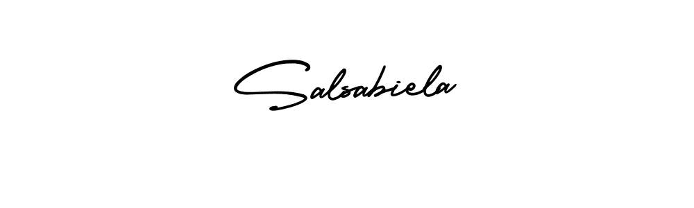 Design your own signature with our free online signature maker. With this signature software, you can create a handwritten (AmerikaSignatureDemo-Regular) signature for name Salsabiela. Salsabiela signature style 3 images and pictures png