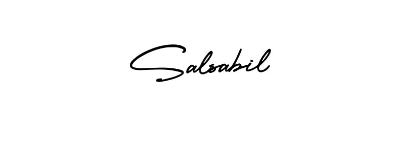 Use a signature maker to create a handwritten signature online. With this signature software, you can design (AmerikaSignatureDemo-Regular) your own signature for name Salsabil. Salsabil signature style 3 images and pictures png