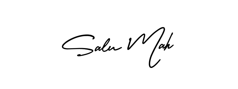 Make a short Salu Mah signature style. Manage your documents anywhere anytime using AmerikaSignatureDemo-Regular. Create and add eSignatures, submit forms, share and send files easily. Salu Mah signature style 3 images and pictures png