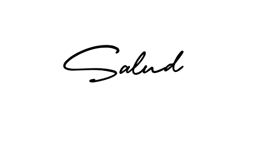 Salud stylish signature style. Best Handwritten Sign (AmerikaSignatureDemo-Regular) for my name. Handwritten Signature Collection Ideas for my name Salud. Salud signature style 3 images and pictures png