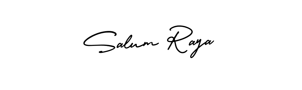 Create a beautiful signature design for name Salum Raya. With this signature (AmerikaSignatureDemo-Regular) fonts, you can make a handwritten signature for free. Salum Raya signature style 3 images and pictures png