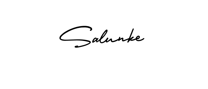 Make a short Salunke signature style. Manage your documents anywhere anytime using AmerikaSignatureDemo-Regular. Create and add eSignatures, submit forms, share and send files easily. Salunke signature style 3 images and pictures png