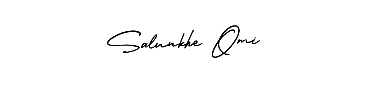 Use a signature maker to create a handwritten signature online. With this signature software, you can design (AmerikaSignatureDemo-Regular) your own signature for name Salunkhe Omi. Salunkhe Omi signature style 3 images and pictures png