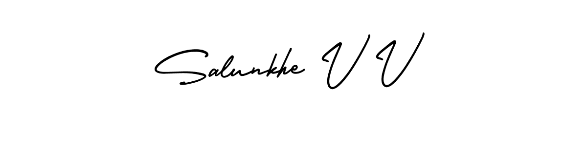 Make a beautiful signature design for name Salunkhe V V. Use this online signature maker to create a handwritten signature for free. Salunkhe V V signature style 3 images and pictures png