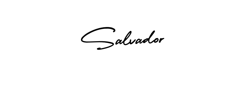 How to make Salvador name signature. Use AmerikaSignatureDemo-Regular style for creating short signs online. This is the latest handwritten sign. Salvador signature style 3 images and pictures png