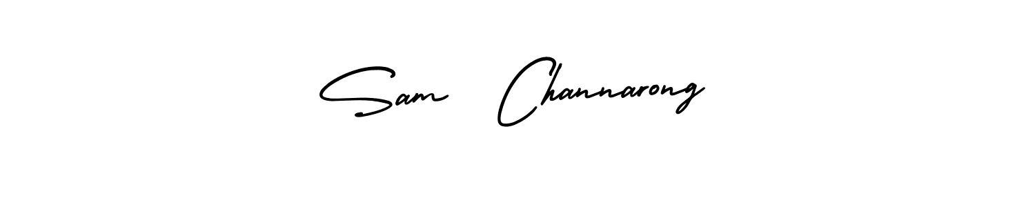 Make a beautiful signature design for name Sam  Channarong. Use this online signature maker to create a handwritten signature for free. Sam  Channarong signature style 3 images and pictures png