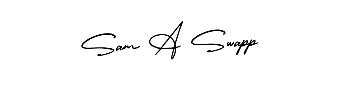 AmerikaSignatureDemo-Regular is a professional signature style that is perfect for those who want to add a touch of class to their signature. It is also a great choice for those who want to make their signature more unique. Get Sam A Swapp name to fancy signature for free. Sam A Swapp signature style 3 images and pictures png