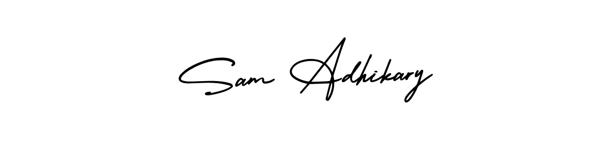 Make a beautiful signature design for name Sam Adhikary. Use this online signature maker to create a handwritten signature for free. Sam Adhikary signature style 3 images and pictures png