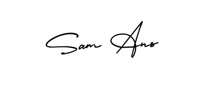 Create a beautiful signature design for name Sam Ans. With this signature (AmerikaSignatureDemo-Regular) fonts, you can make a handwritten signature for free. Sam Ans signature style 3 images and pictures png