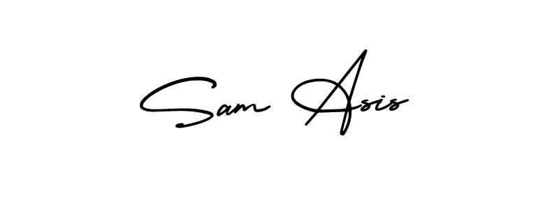 Sam Asis stylish signature style. Best Handwritten Sign (AmerikaSignatureDemo-Regular) for my name. Handwritten Signature Collection Ideas for my name Sam Asis. Sam Asis signature style 3 images and pictures png