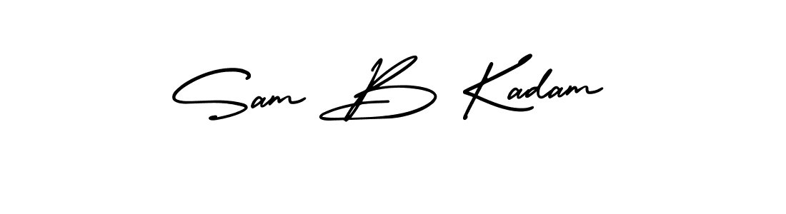 How to make Sam B Kadam signature? AmerikaSignatureDemo-Regular is a professional autograph style. Create handwritten signature for Sam B Kadam name. Sam B Kadam signature style 3 images and pictures png