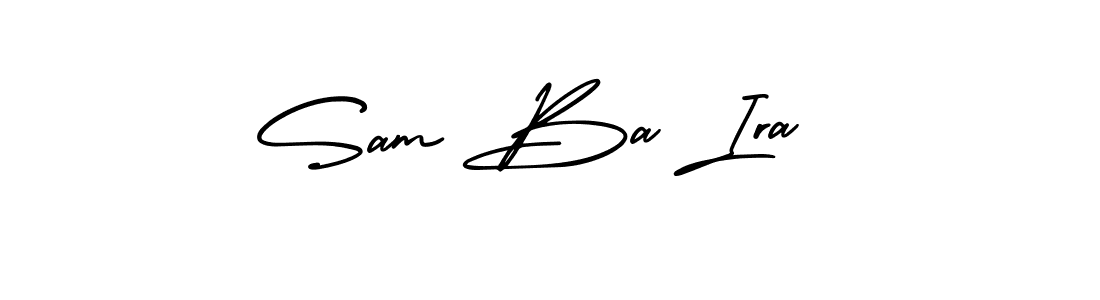 How to make Sam Ba Ira  name signature. Use AmerikaSignatureDemo-Regular style for creating short signs online. This is the latest handwritten sign. Sam Ba Ira  signature style 3 images and pictures png