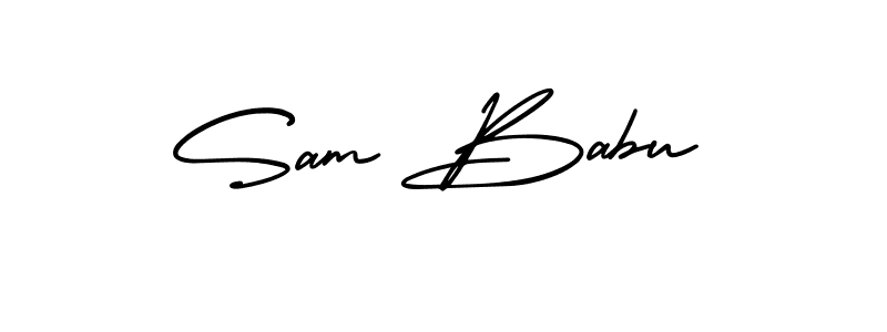 Similarly AmerikaSignatureDemo-Regular is the best handwritten signature design. Signature creator online .You can use it as an online autograph creator for name Sam Babu. Sam Babu signature style 3 images and pictures png