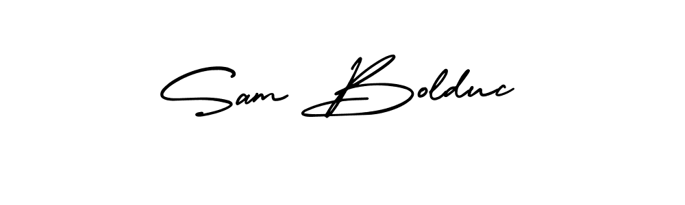 How to make Sam Bolduc signature? AmerikaSignatureDemo-Regular is a professional autograph style. Create handwritten signature for Sam Bolduc name. Sam Bolduc signature style 3 images and pictures png