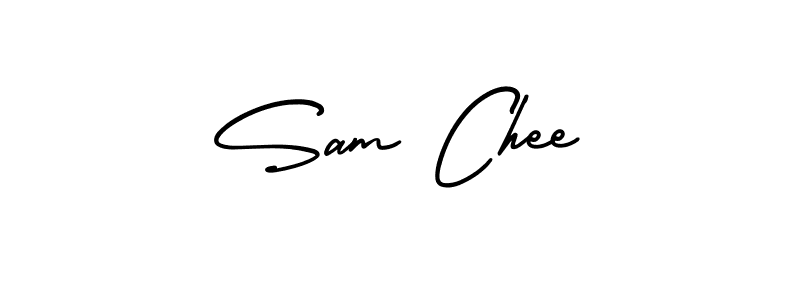 Use a signature maker to create a handwritten signature online. With this signature software, you can design (AmerikaSignatureDemo-Regular) your own signature for name Sam Chee. Sam Chee signature style 3 images and pictures png