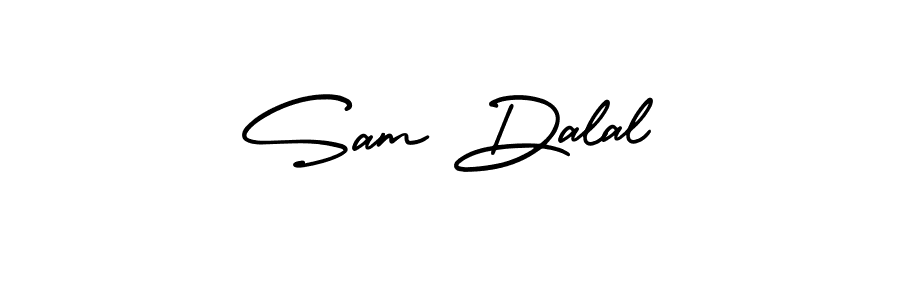 How to make Sam Dalal name signature. Use AmerikaSignatureDemo-Regular style for creating short signs online. This is the latest handwritten sign. Sam Dalal signature style 3 images and pictures png
