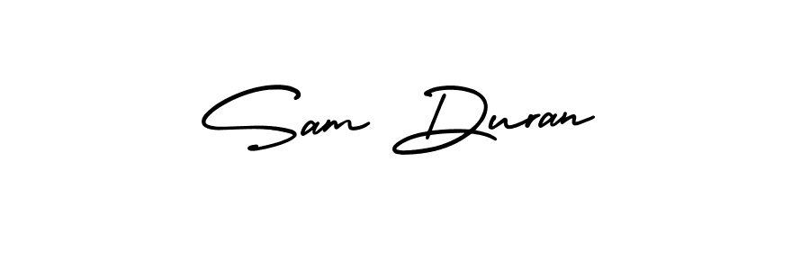 How to make Sam Duran name signature. Use AmerikaSignatureDemo-Regular style for creating short signs online. This is the latest handwritten sign. Sam Duran signature style 3 images and pictures png