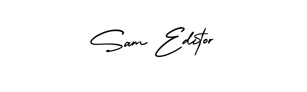 Use a signature maker to create a handwritten signature online. With this signature software, you can design (AmerikaSignatureDemo-Regular) your own signature for name Sam Editor. Sam Editor signature style 3 images and pictures png