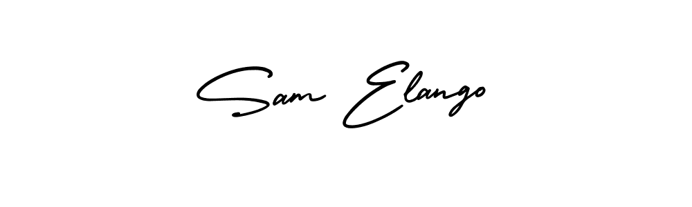Design your own signature with our free online signature maker. With this signature software, you can create a handwritten (AmerikaSignatureDemo-Regular) signature for name Sam Elango. Sam Elango signature style 3 images and pictures png