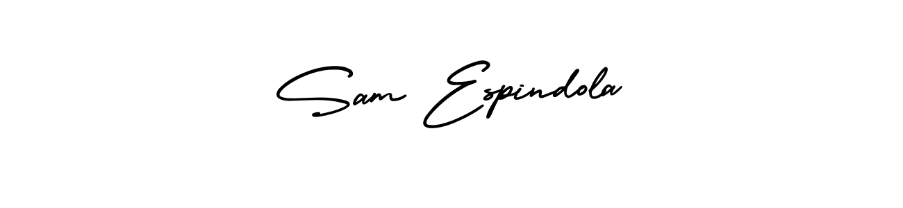 Make a beautiful signature design for name Sam Espindola. With this signature (AmerikaSignatureDemo-Regular) style, you can create a handwritten signature for free. Sam Espindola signature style 3 images and pictures png