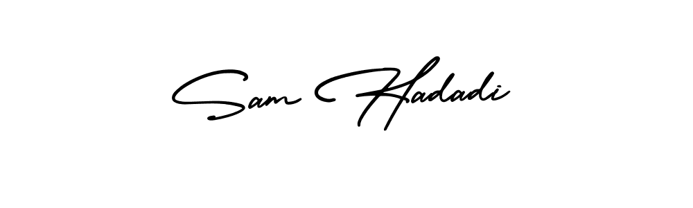 Make a short Sam Hadadi signature style. Manage your documents anywhere anytime using AmerikaSignatureDemo-Regular. Create and add eSignatures, submit forms, share and send files easily. Sam Hadadi signature style 3 images and pictures png