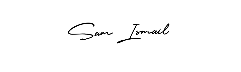 if you are searching for the best signature style for your name Sam Ismail. so please give up your signature search. here we have designed multiple signature styles  using AmerikaSignatureDemo-Regular. Sam Ismail signature style 3 images and pictures png