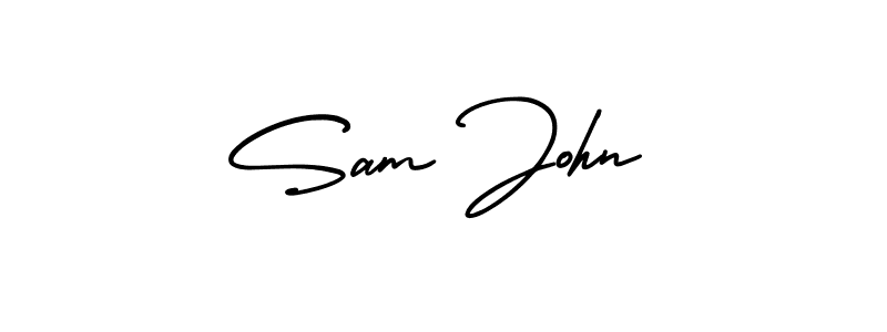 Use a signature maker to create a handwritten signature online. With this signature software, you can design (AmerikaSignatureDemo-Regular) your own signature for name Sam John. Sam John signature style 3 images and pictures png