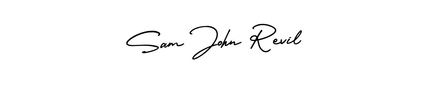 You can use this online signature creator to create a handwritten signature for the name Sam John Revil. This is the best online autograph maker. Sam John Revil signature style 3 images and pictures png