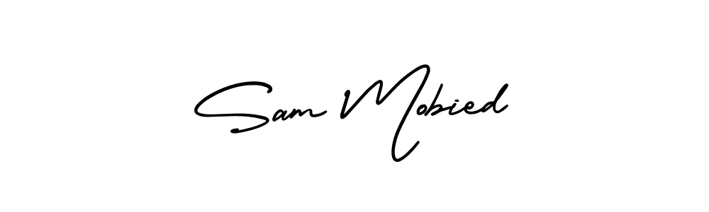 AmerikaSignatureDemo-Regular is a professional signature style that is perfect for those who want to add a touch of class to their signature. It is also a great choice for those who want to make their signature more unique. Get Sam Mobied name to fancy signature for free. Sam Mobied signature style 3 images and pictures png