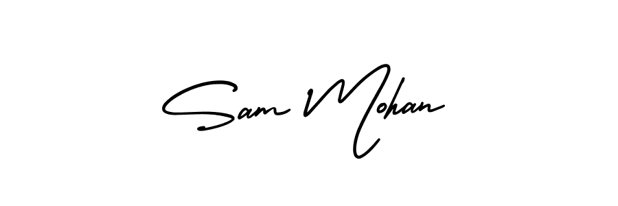 How to Draw Sam Mohan signature style? AmerikaSignatureDemo-Regular is a latest design signature styles for name Sam Mohan. Sam Mohan signature style 3 images and pictures png