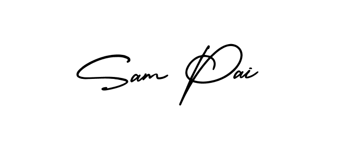 Also You can easily find your signature by using the search form. We will create Sam Pai name handwritten signature images for you free of cost using AmerikaSignatureDemo-Regular sign style. Sam Pai signature style 3 images and pictures png