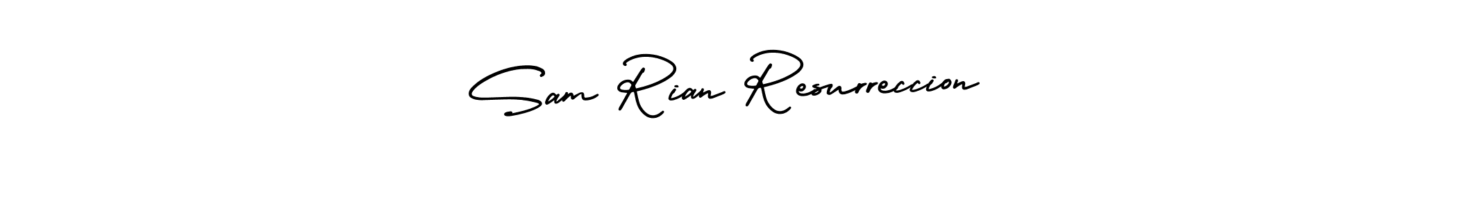 Similarly AmerikaSignatureDemo-Regular is the best handwritten signature design. Signature creator online .You can use it as an online autograph creator for name Sam Rian Resurreccion. Sam Rian Resurreccion signature style 3 images and pictures png